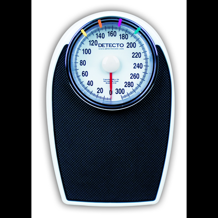 DETECTO BATHROOM SCALE, 300 lb x 1 lb D-1130